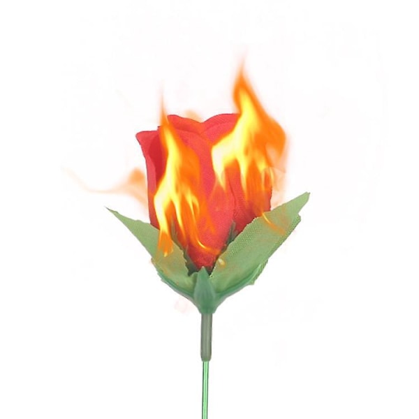 Fire Magic Torch til Roseblomst-Triks Profesjonelle Magikerrekvisitter Mentalisme for Bryllup Gateforestillinger