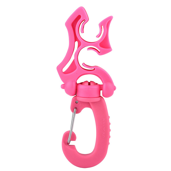 Scuba Diving Dobbelt BCD Slangeholder Clip Regulator Holder Spænde Krog til Snorkeling (Pink)