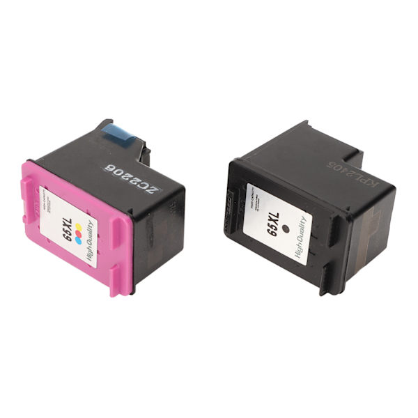 2 kpl mustia värillisiä 65XL mustepatruunoita, jotka korvaavat HP for Envy 5055 5052 5010 for DeskJet 3755 2600 3752 2652 for AMP 100