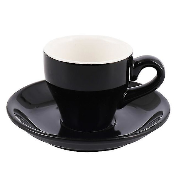 Sort Italiensk Espresso Macaron Kaffe Kop Sort