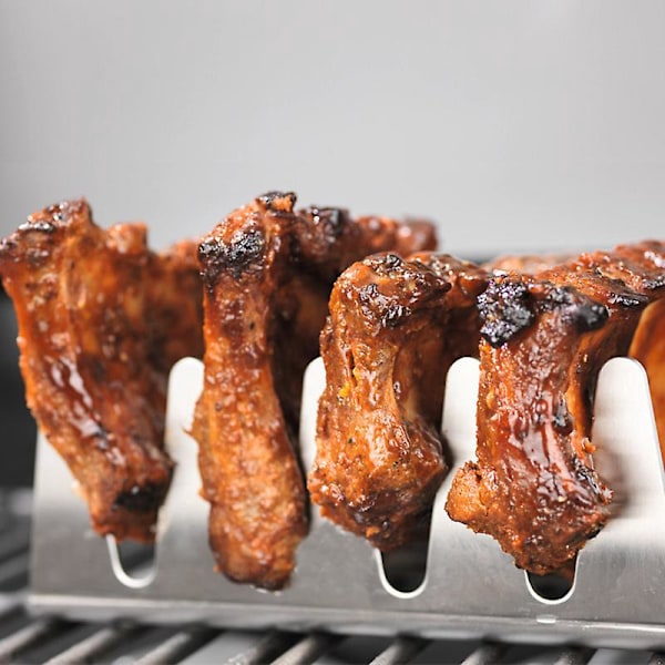 Grillrist i rustfritt stål, multigrill, robust og enkel å rengjøre, frittstående grill med bølgepapp, multi-grillrist i rustfritt stål for Ch