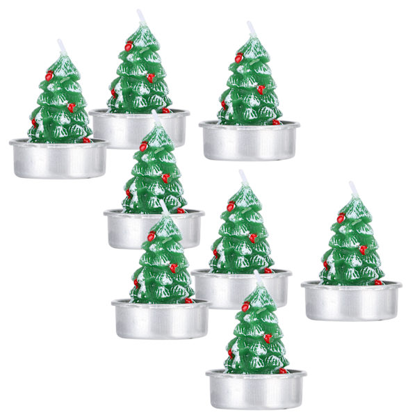 3 set julgran mini ljus romantisk middag ljus dekoration prydnader