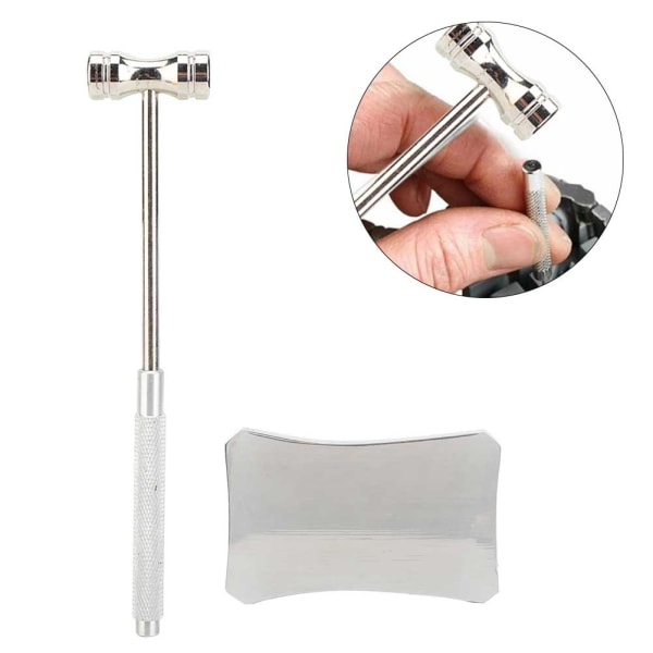 Professionell Iron Dapping Bench Block Hammer Set Watch Reparationsverktyg