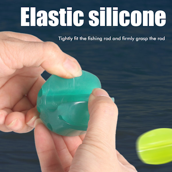 Fiske Stang Bundler Holder Multifunksjonell Silikon Fiske Stang Fast Ball Fiskeutstyr Tilbehør Gul En Størrelse