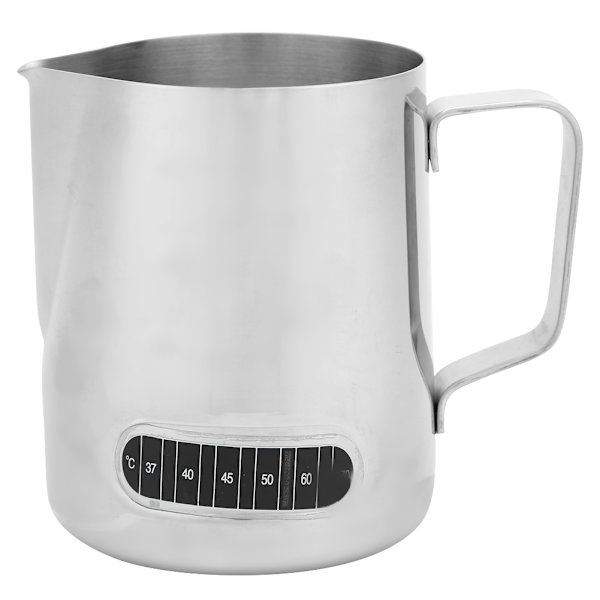 600ML Melkeskummer Kaffe Latte Mugg Melketekanne Kaffe Krus Med Temperaturvisning Klistremerke