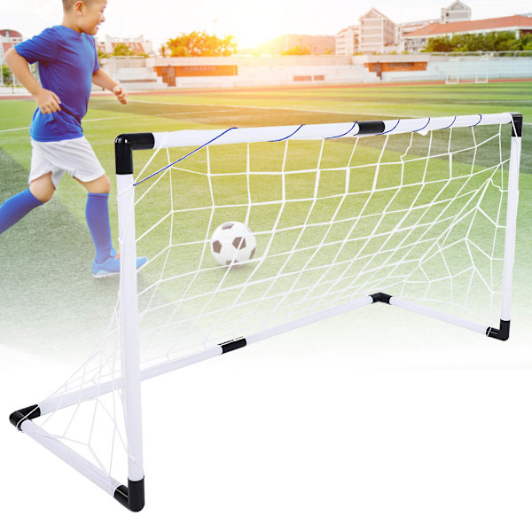 Oudoor Sammenleggbar Barn Fotball Fotball Goal Gate Kit med Baller Pump Kid Treningsleker