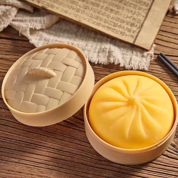 4-pack Mini Dumpling Squishy, Dumpling Stressboll Fidget Toy Ångad Fylld Bulle Klämbar Stressavlastningsleksak, Degbollar Squishy Dumpling Fidget