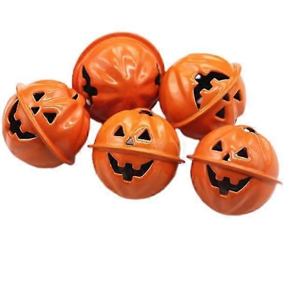 Halloween Kurpitsa Kellot Puun Koristeet 5/50kpl 4cm Ripustettava Sisustus Kurpitsa Pää Kellot Halloween Kello Juhlatarvikkeet