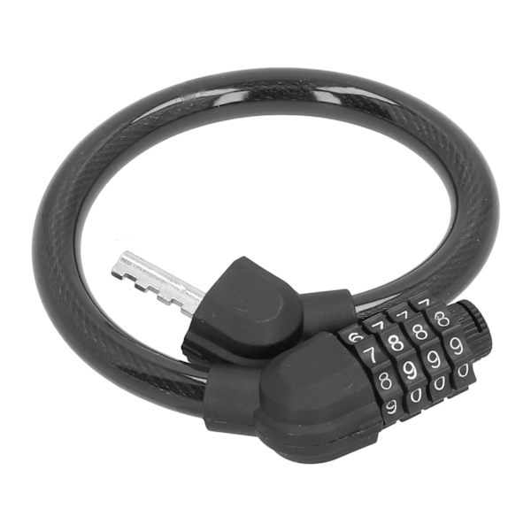 Cykellås Kabel Høj Sikkerhed 4‑Cifret Nummer Cykel Kabel Låse til Cykling UdendørsSort