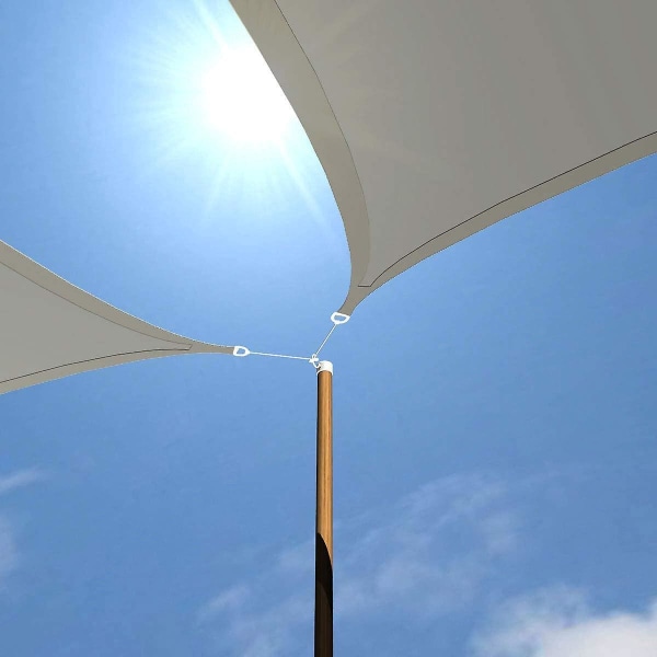 Grå HDPE trekant solbeskyttelsesdeksel for balkonghage 2x2x2 M