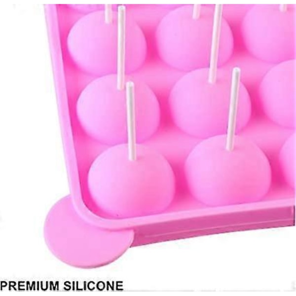 Cake Pop Form Sæt Isterningebakker Silikone Pop Kager Slik Form Gumdrop Jelly Cupcake Lollipop DIY Værktøj + 20 Pinde
