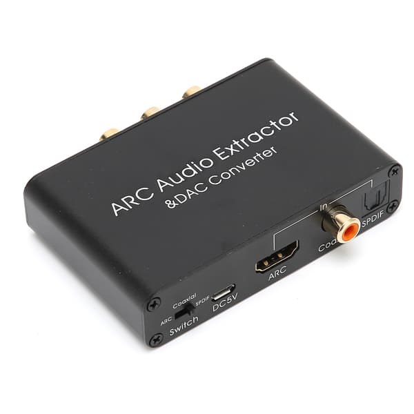 HD Multimedia Interface ARC Extractor Digital til Analog Audio DAC Konverter til HDTV DVD
