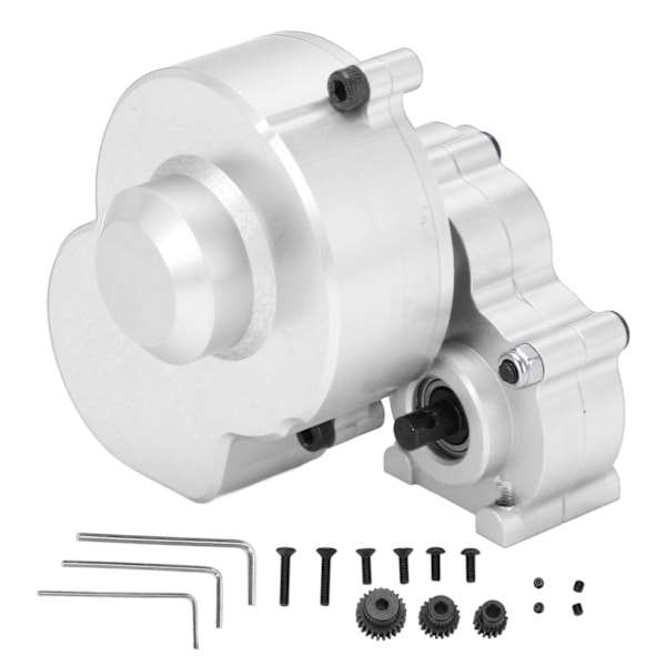 RC girkassemontering med motorutstyr for AXIAL SCX10 1/10 fjernstyrt bilSølv