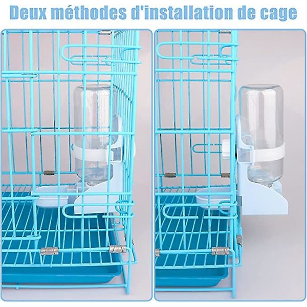 Liten Vattendispenser för Djur, 350ml Stor Kapacitet Automatisk Kaninvattendispenser Hängande Drickare, för Hamster, Marsvin, Kanin, Råtta, Chinchilla,