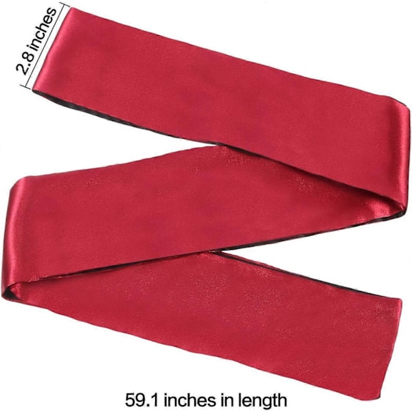 2-pack Sovmask Satin Ögonmask, 150 cm (Svart Rosröd och Svart)