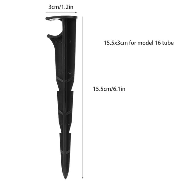 20 st trädgårdsmarkpinnar slangfäste fast stamhållare för bevattningssystem 15,5x3cm