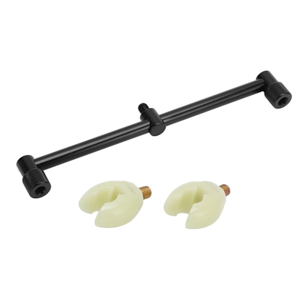Karpfiske Spö Stöd Buzz Bar med Luminous Huvud Aluminiumlegering Fiske Buzz Bars Tillbehör (25cm Fäste 2 Huvud)