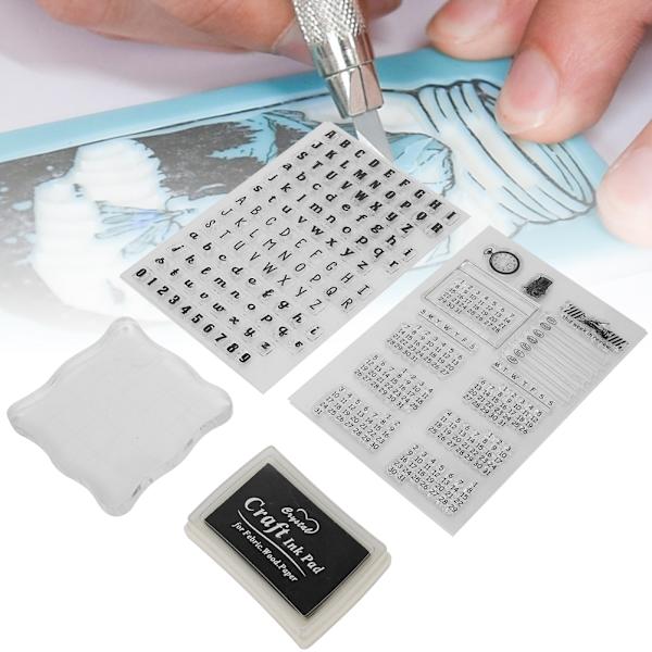 Transparent Clear Silikonstämpel DIY Hand Account Scrapbook Fotoalbum Dekorativ Kalender