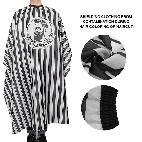 Hårfarging Hårklipp Klut Frisørforkle Styling Frisør Skjønnhetssalong Tilbehør Verktøy Svart Hvit Stripe