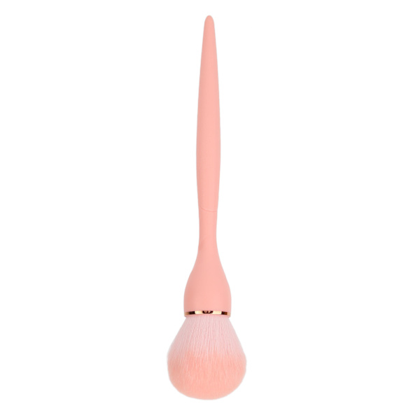 Sminkborste för rouge, professionell, bärbar, mjuk syntetisk fiber, lös puderborste, kosmetiskt verktyg för kvinnor, rosa