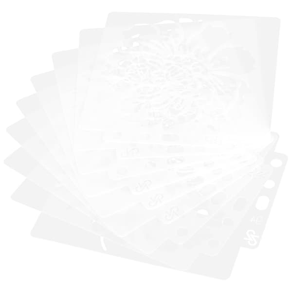 9 st Mandala Mallar Målning Ritningsstenciler DIY Tillverkning Mögel Konst Hantverksmaterial