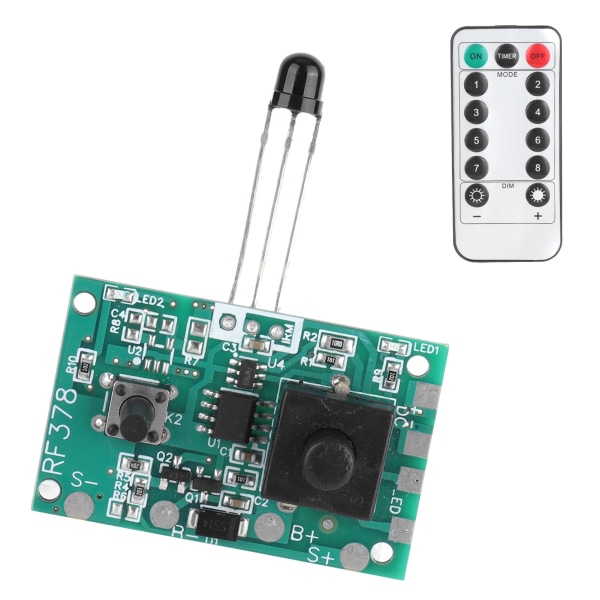 3,7V Solar Lamp String Controller Module Kretskort med fjärrkontroll för Solar String Lights