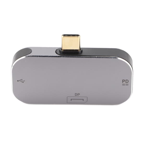 Dockningsstation Multifunktionell 3 i 1 Typ C Hane till DP 2 Typ C Hona USB C Hub för Windows för Android för OS X