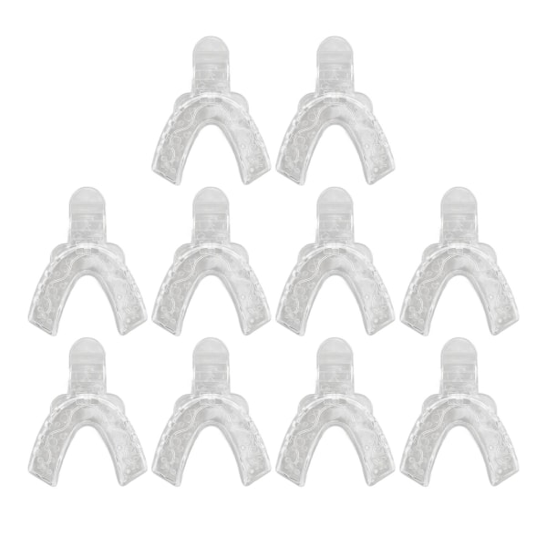 Dental engangsavtrykksbrett Transparent Komfortabel tannholder Impressionsbrett for tannleger Middels nedre tenner
