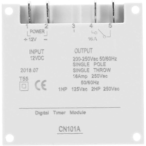 CN101A DC12V LCD Digital Tidsbrytare Mikrodatorkontroll Ström Timer Relä Brytare 220v-240/50-60hz
