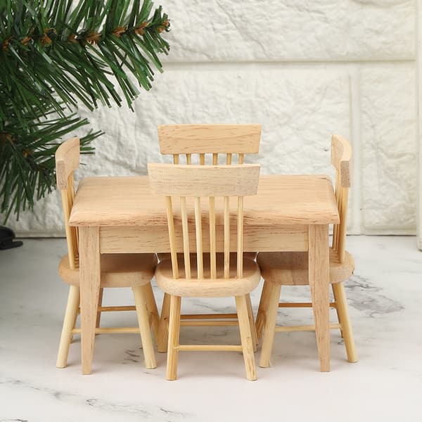 1:12 Dukkehus Miniature Simuleret Skrivebordsstol Mini Møbelmodel Legetøjstilbehør Skrivebordsstolsæt