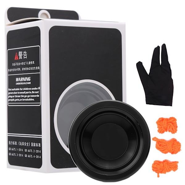 Alloy Yoyo Ball Competition Yoyo Toy med 3 st ersättnings Yoyo Strings Glove SetBlack