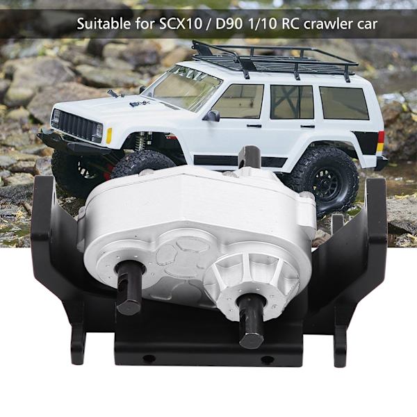 Metallinen vaihteiston case kiinnikkeellä SCX10 / D90 1/10 RC telaketjuautolle
