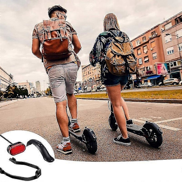 Bagskærm og beslagtilbehør med baglygte til M365/m365 Pro scooter med skruer og skrue Zekai