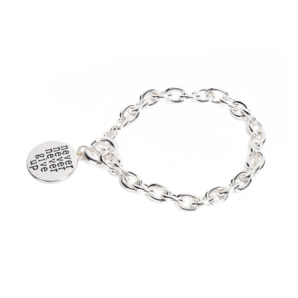 Modernt armband i metall med rund hänge, present till kvinnor