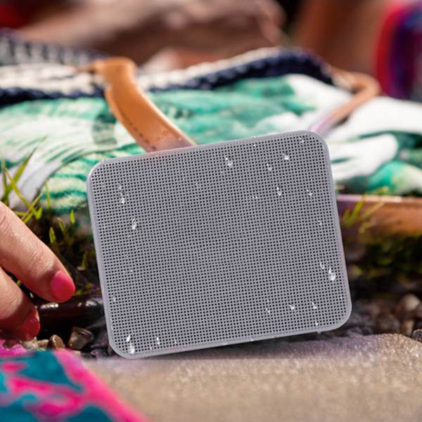 Trådløs Bluetooth-højttaler HiFi Stereo Bass Multifunktionel Mini Bærbar Trådløs Højttaler til Udendørs Rejser Hjem Sølvgrå