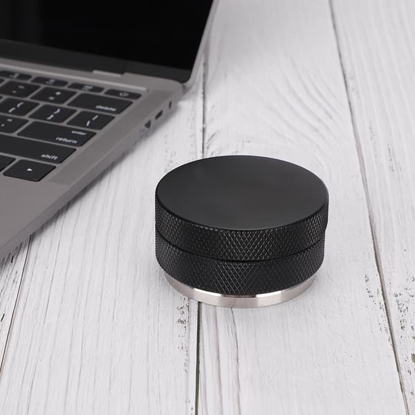 58 mm sort flad base kaffestamper i rustfrit stål tilbehør til hjemmekaffebar
