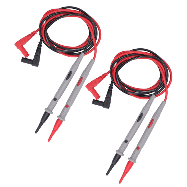 2 sæt Multimeter testledninger Silikone testprobe nåle Elektrisk testledningssæt Universal 1000V 10A