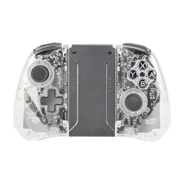 Transparent Trådløs Gamepad for Switch 6 Akser Gyro Dual Vibrasjon Turbo Funksjon RGB Lys Trådløs Gaming Controller KS41