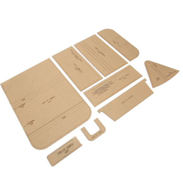 9st Plånbok Mönster Mall Klar Akryl Plånbok Mönster Stencil Mall Ritningar Set Läder Hand Craft DIY Tool