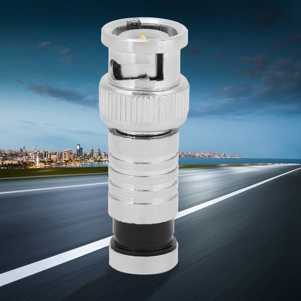 10 stk. BNC Kompressionshanstik FR Koaksial Q9 Adapter til RG59 CCTV-systemer