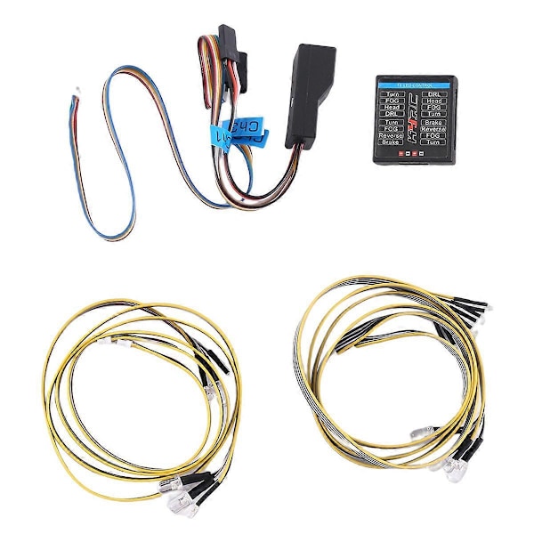 1/8 1/10 16 LED Ljussystem Fram & Bak Lampa för