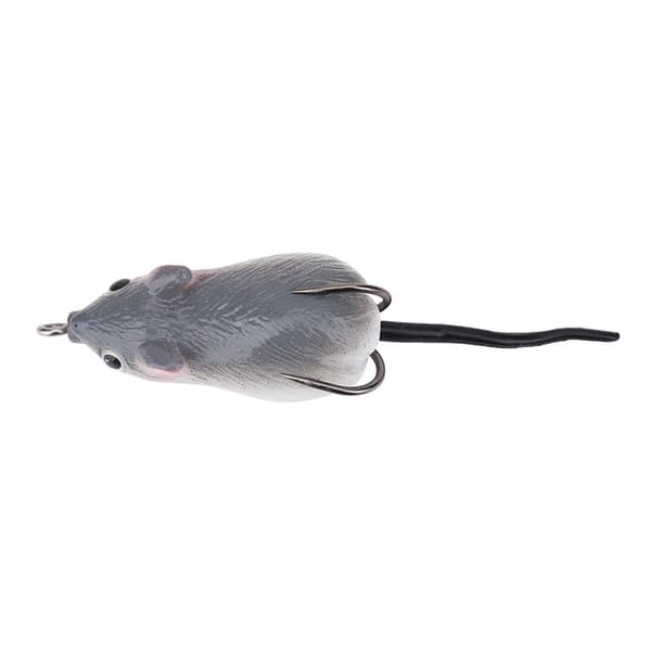 Kunstig agn museform bløde fiskelokker dobbelte kroge fiskegrej tilbehør (grå)