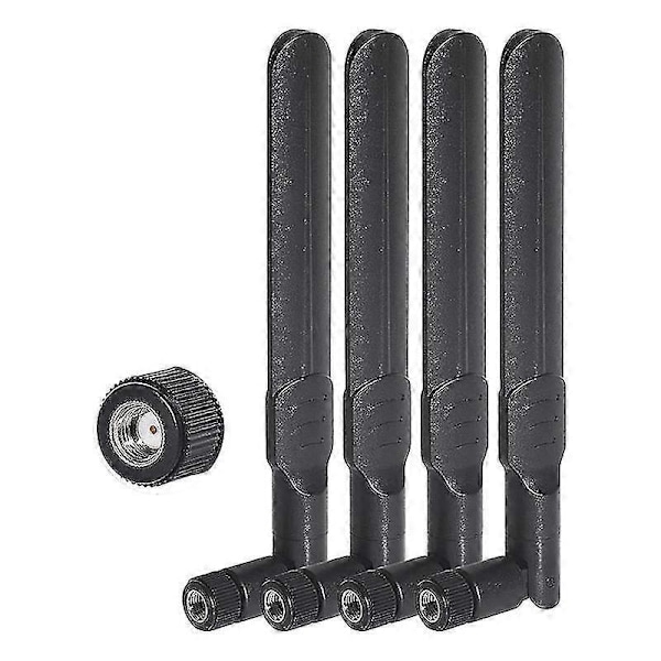 4 stk. Dual Band WiFi Antenne 2.4GHz 5GHz 5.8GHz 8DBi MIMO RP-SMA Han Antenne kompatibel med WiFi Router Trådløs