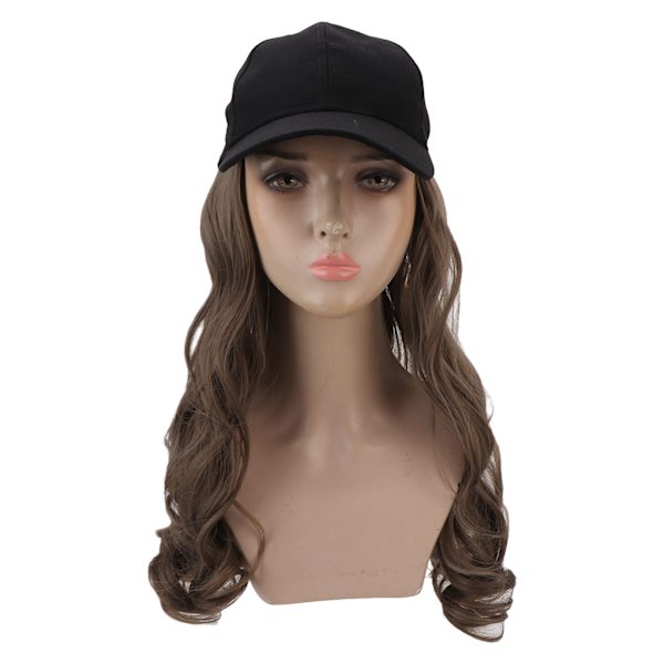 Baseballhatt Hair Wave Lockigt Frisyr Justerbar Aoki Grey Hårförlängning Syntetisk Peruk Hatt för kvinnor