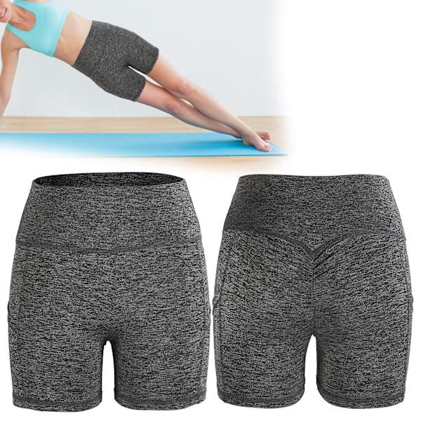 Åndbare yogabukser - hurtigttørrende, balderløft, elastiske fitnessbukser L