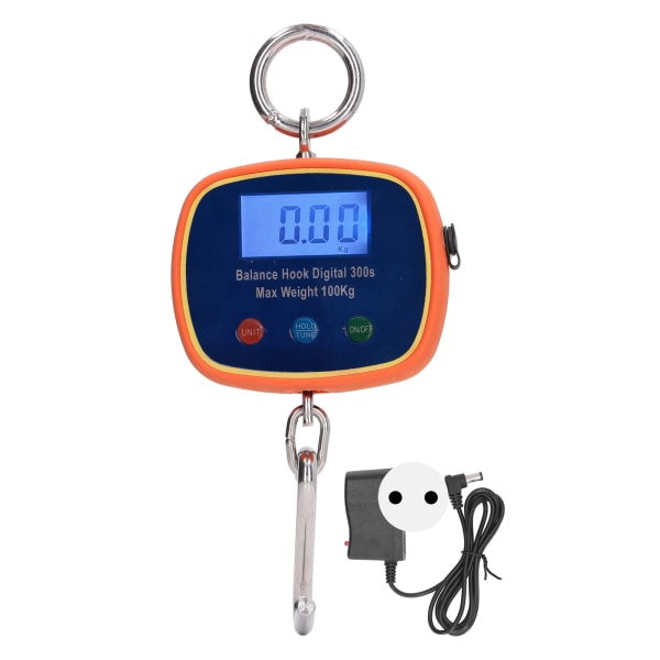Digital krokvåg LCD-display Mini handhållen bärbar hängande balans kran Maximal vikt 100 kg 220LB 90-240V