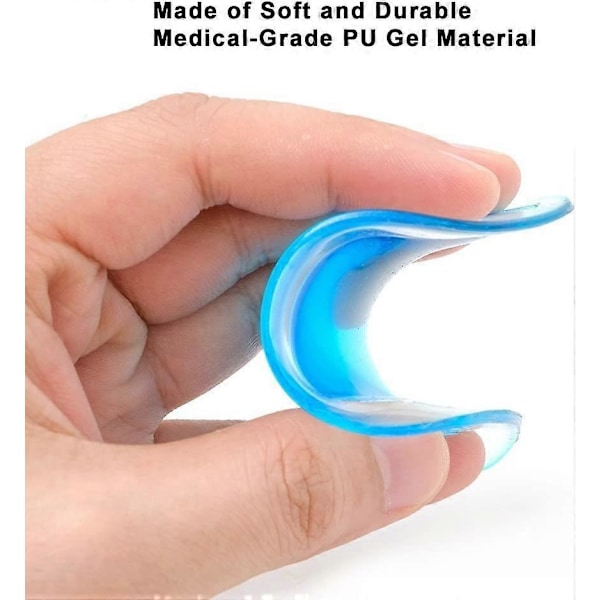 Silikongel Valvstöd för Plattfot Silikongel Tåseparator Hallux Valgus Skydd Dubbelögla Tåseparator 9,7*5,8*0,6cm