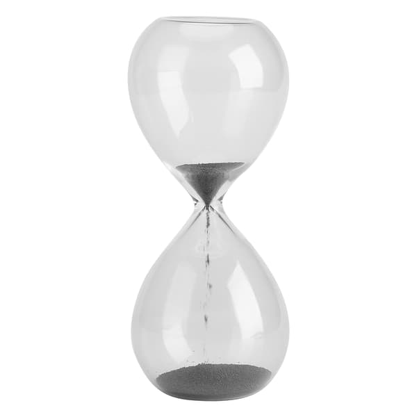 Magnetisk Sand Timer Timeglas Legetøj Hjemmekontor Skrivebordsdekoration med Træbase
