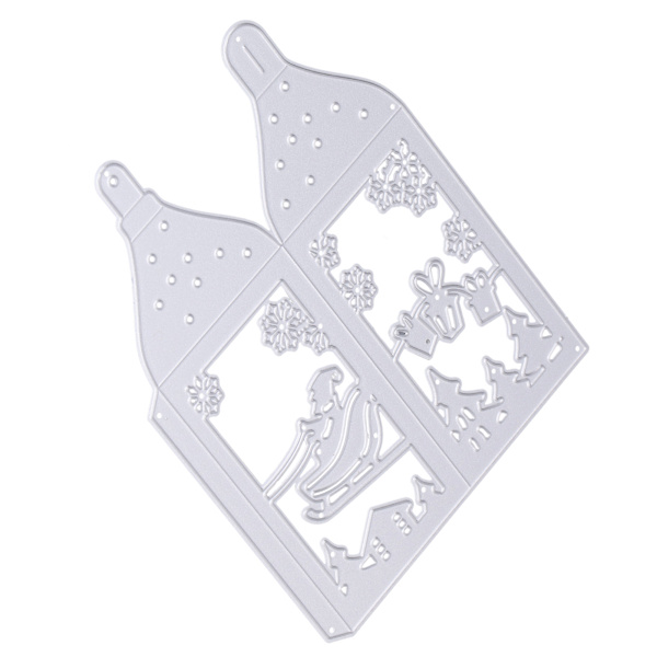 Karbonstål juleformer Innovative metallstempel for DIY preging kort gaveeske Julenissen