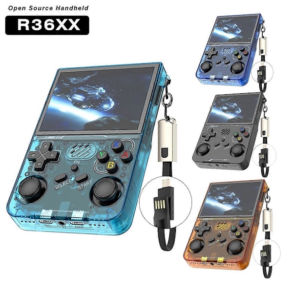 R36XX Retro -pelikonsoli 64G 14000+ peliä 3,5 tuuman näyttö A